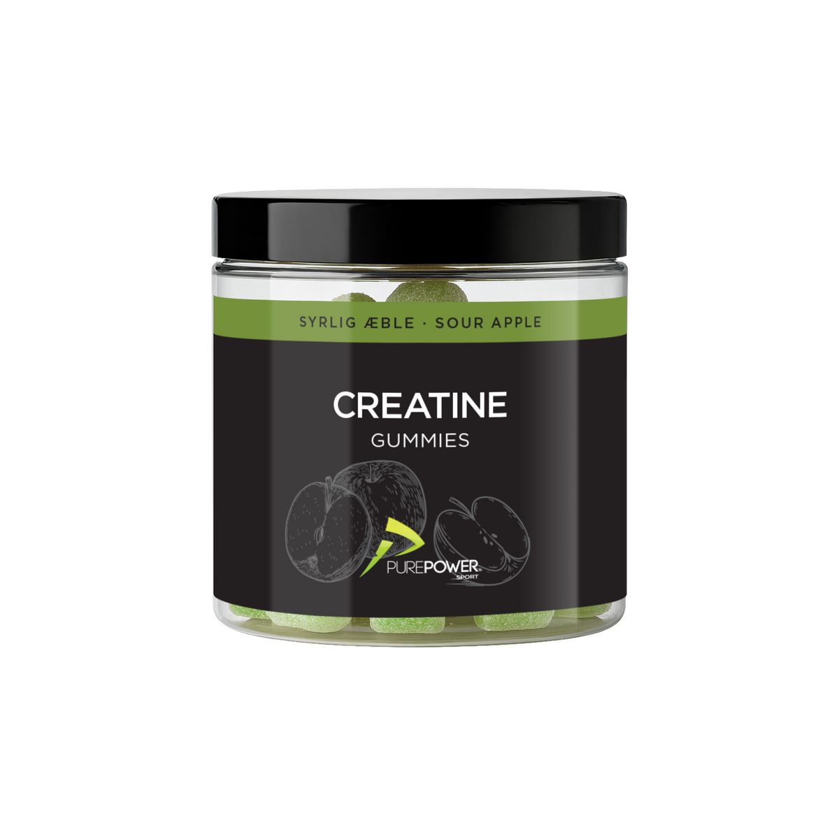 Creatine Gummies Sour Apple 60 stk.