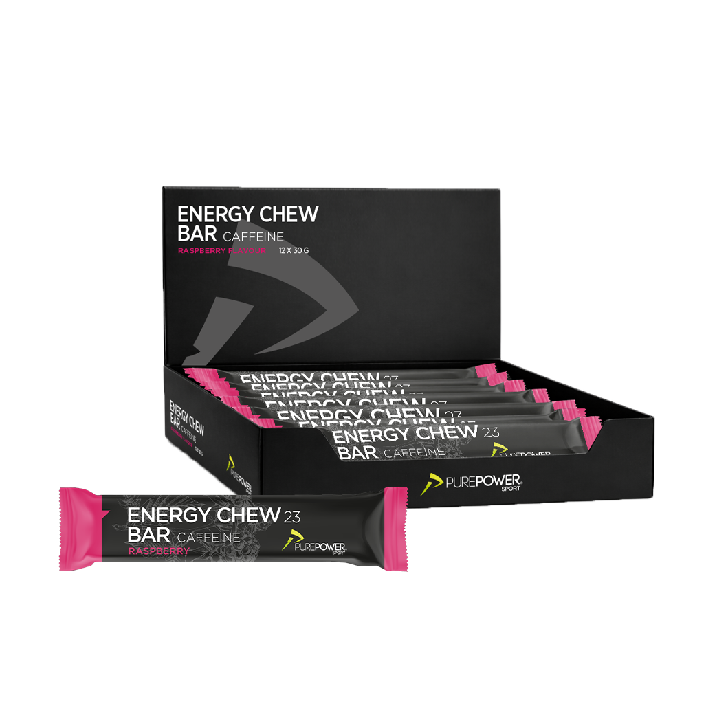 Energy Chew Bar Koffein Bringebær 30 g