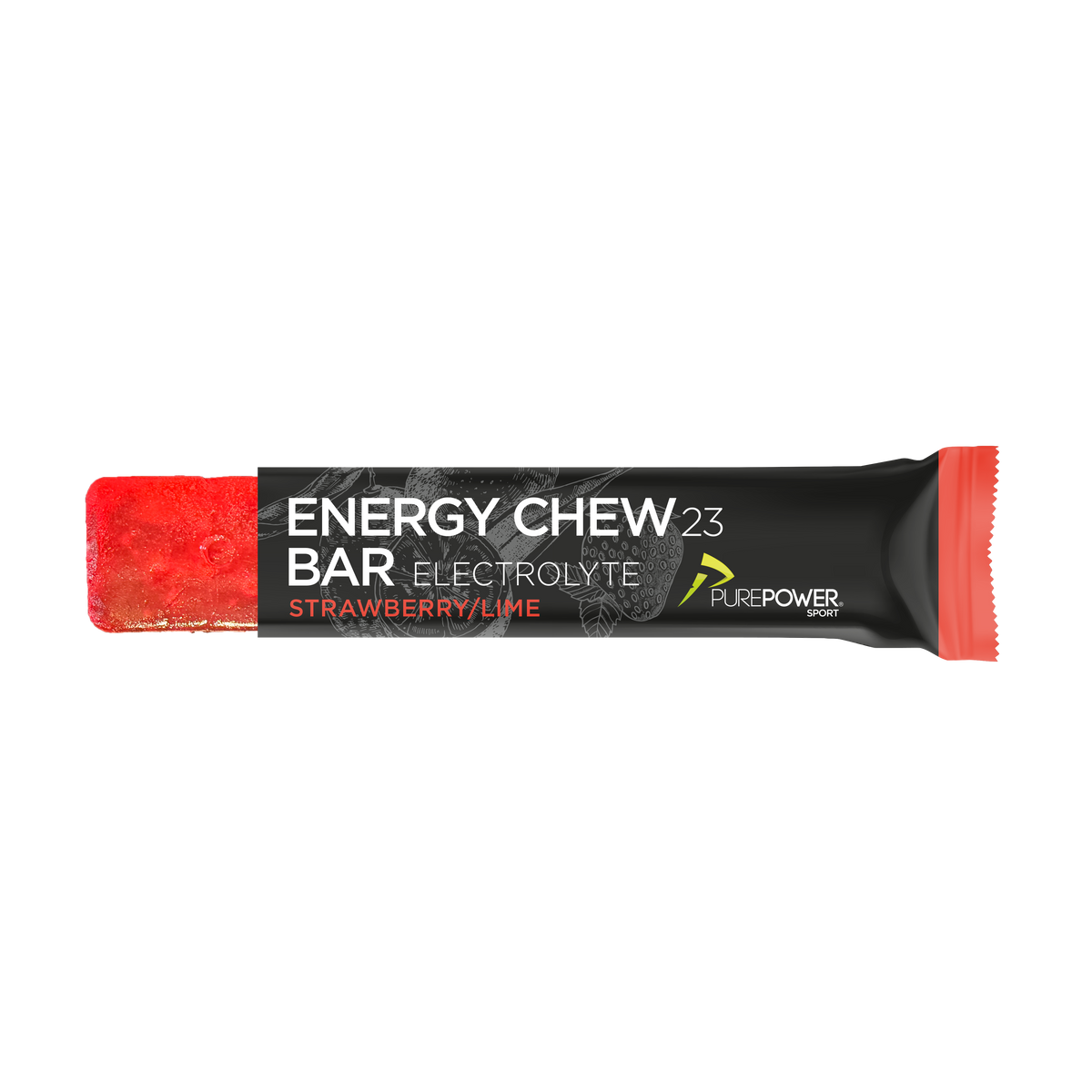 Energy Chew Bar Elektrolyt Jordbær/Lime 12 x 30 g
