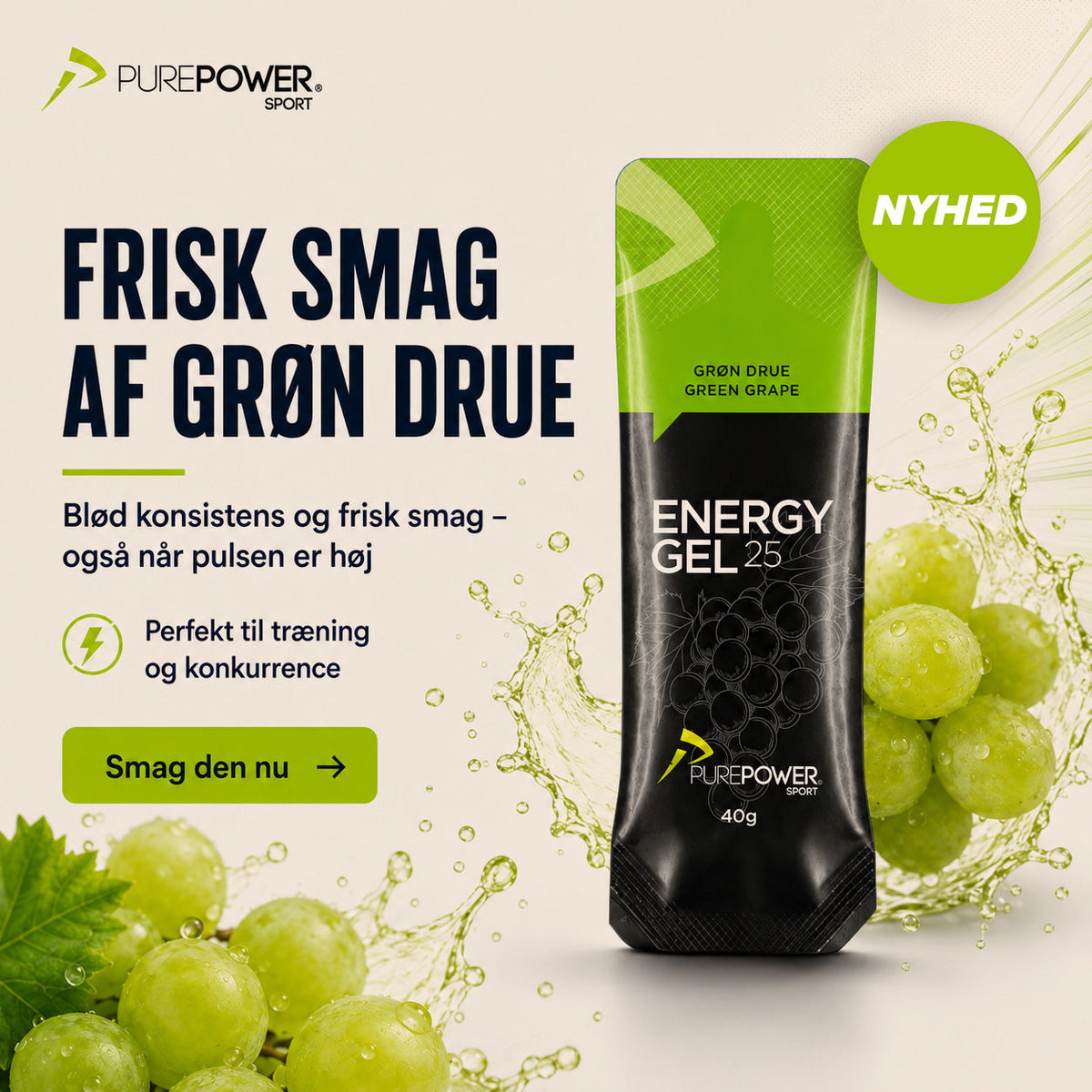 Energy Gel Grøn Drue
