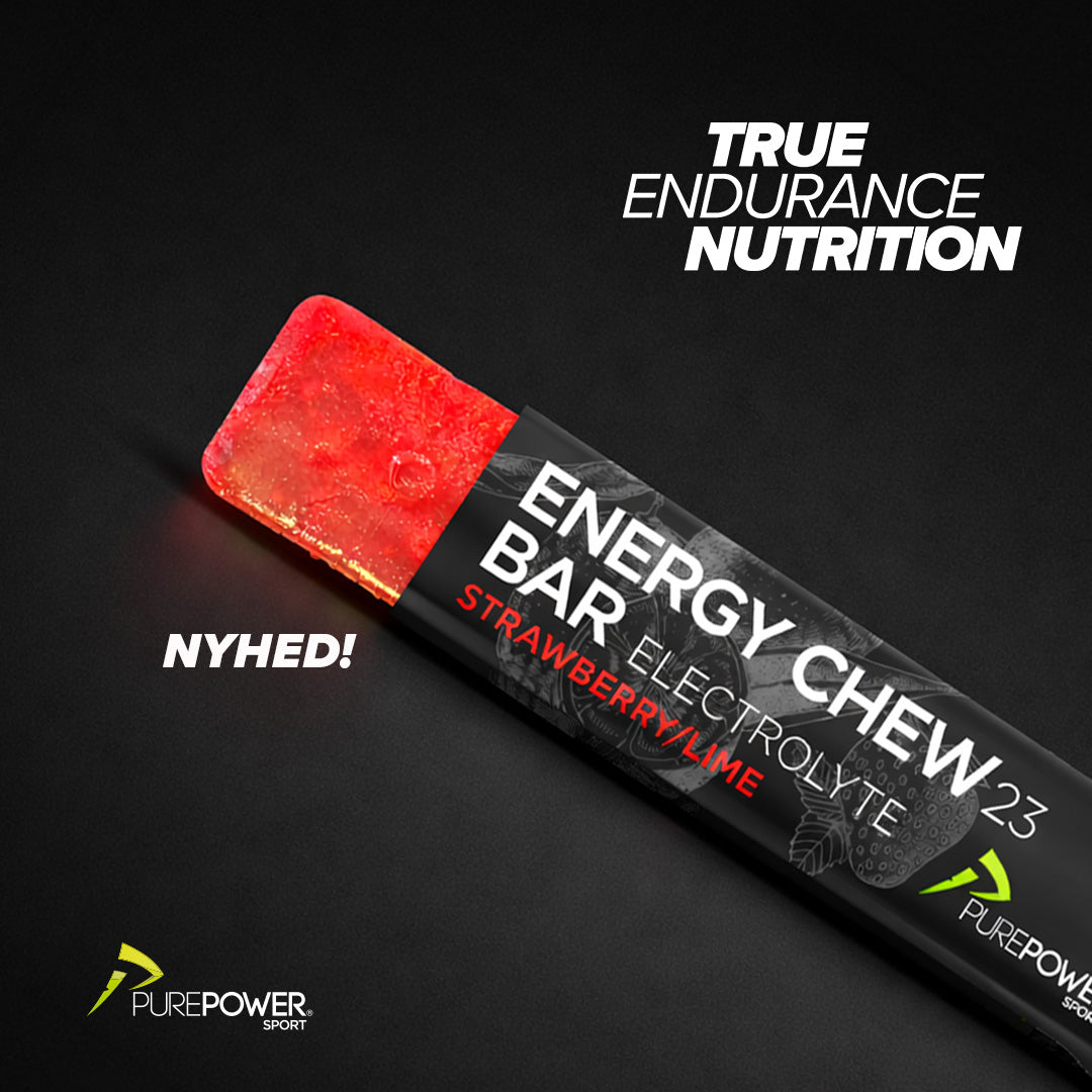 Energy Chew Bar Elektrolyt Jordbær/Lime 12 x 30 g