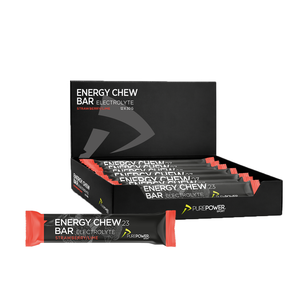 Energy Chew Bar Elektrolyt Jordbær/Lime 12 x 30 g