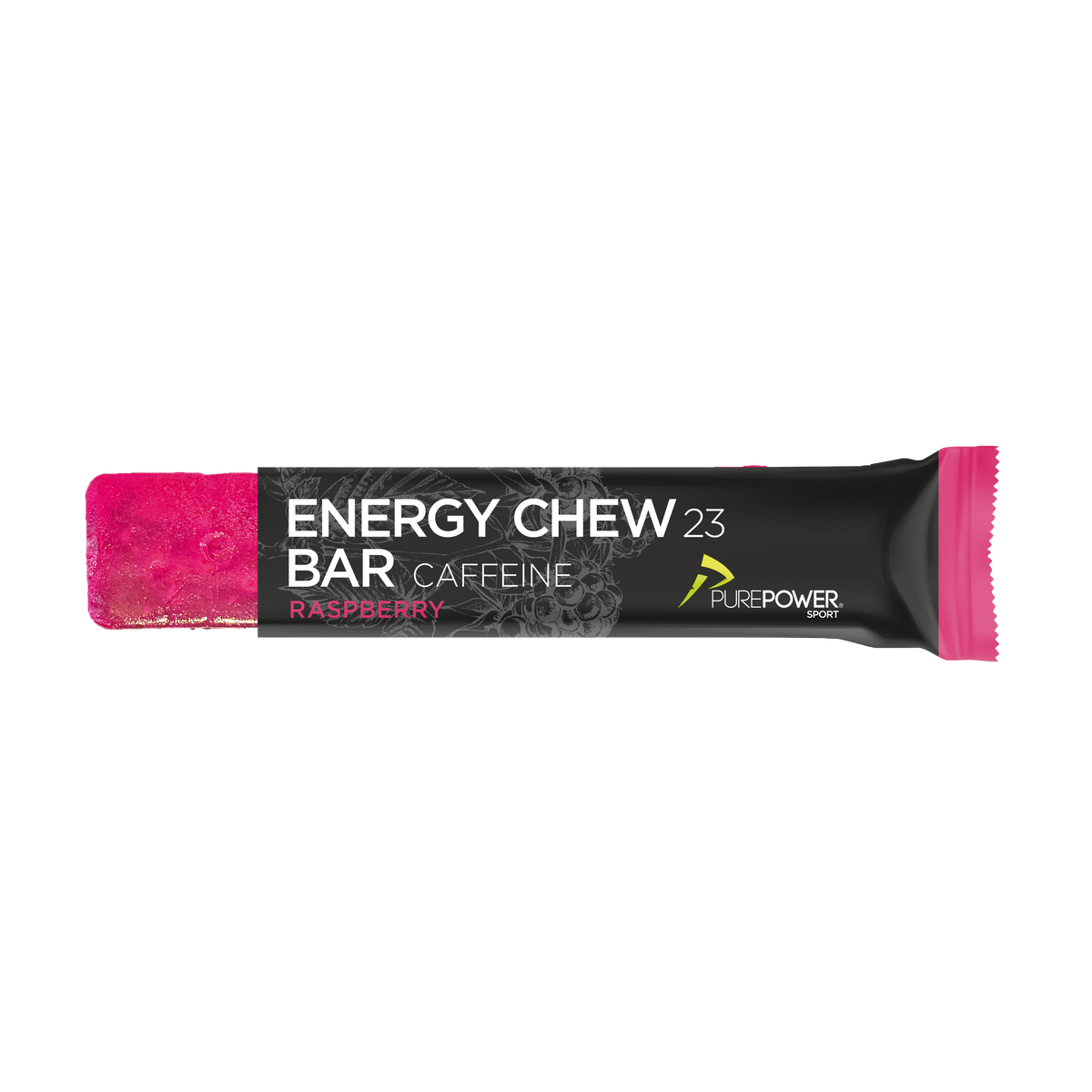 Energy Chew Bar Koffein Bringebær 12 x 30 g