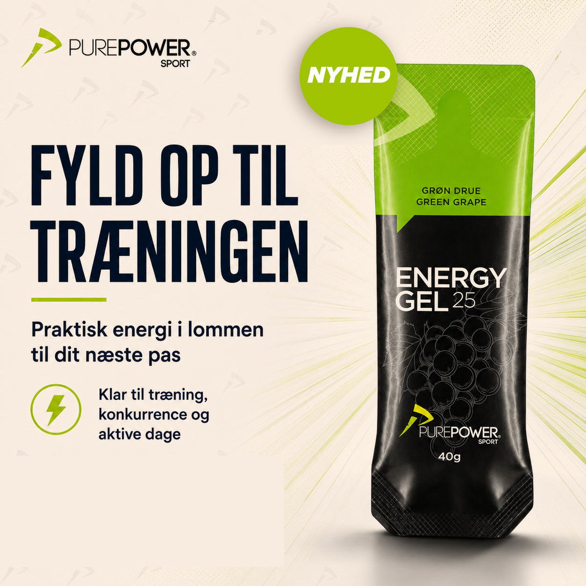 Energy Gel Grøn Drue