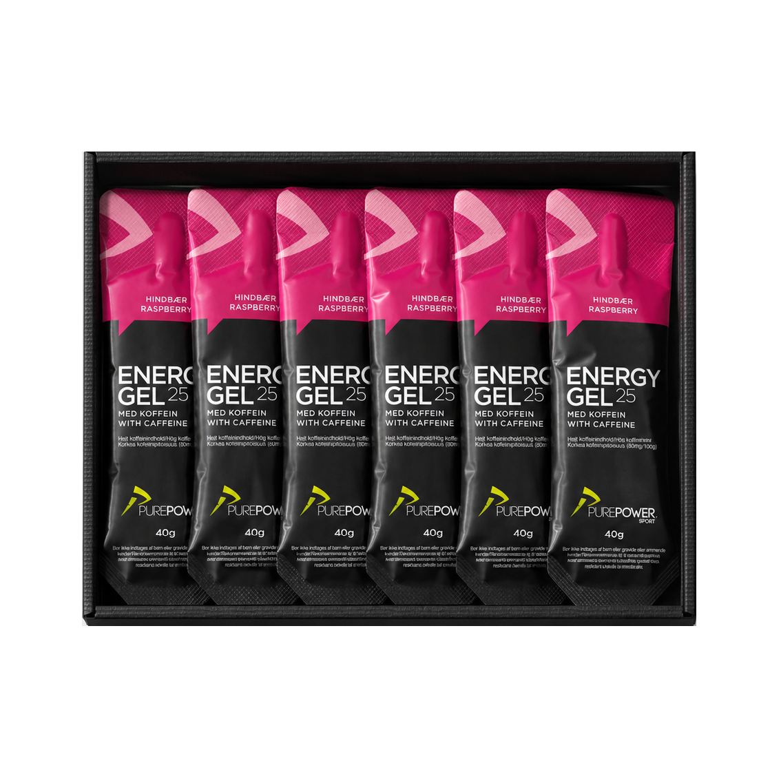 Energy Gel Koffein Bringebær 12 x 40 g